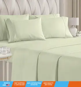 Queen 6 Piece Sheet Set - Breathable & Cooling Bed Sheets - Hotel Luxury Bed Sheets for Women, Men, Kids & Teens - Bedding w/ Deep Pockets & Easy Fit - Soft & Wrinkle Free - Queen Light Sage Sheets