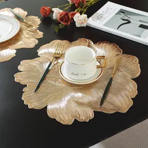 6/8pcs Hotel Restaurant Placemats, PVC High-End Table Mats, Insulation Pads, Protects Desktop, Wedding Party Home Kitchen Decor