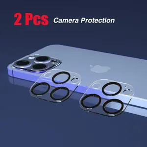 2-Pack Phone Lens Glass Protector Film 9h Tempered Glass for Apple iPhone 16 Pro Max/i15 Pro Max/i14 Pro Max/i13 Pro Max