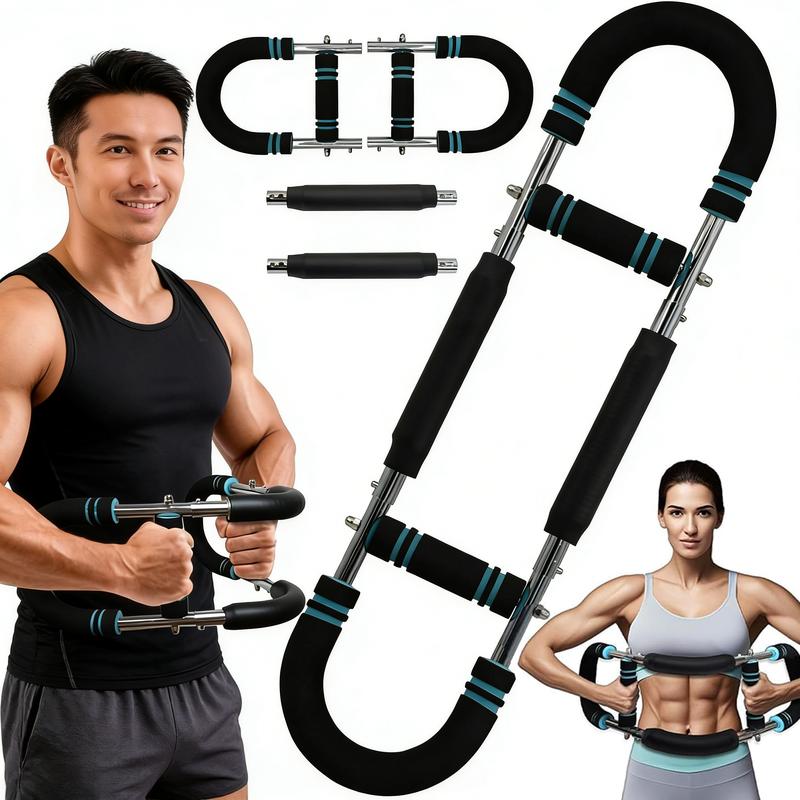 Multi-Functional Arm and Chest Exercise Device with 6 Adjustable Resistance Levels for Home Use Portable Exercise Equipment