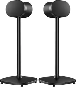 Perlegear PGSS15 Speaker Stand Pair for Sonos Era 300, All-Metal 32" Floor Speaker Stand with Cable Management, Large Base for Enhanced Stability, Quick 3-Step Assembly, 360° Surround Sound Speaker Stand.