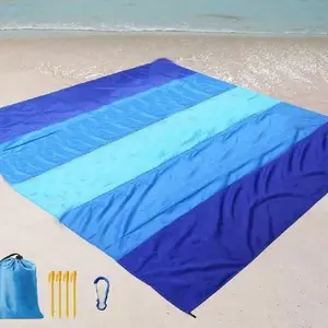 Waterproof Beach Blanket, Large Lightweight Foldable Folding Pocket Design, Quick-Dry & Anti-Sand, Ideal for Picnics, Travel, Camping, Outdoor Activities