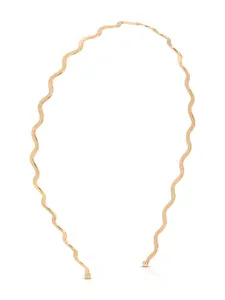 Ettika Zig Zag Headband Gold Plated Steel Fashion Accessory for Women