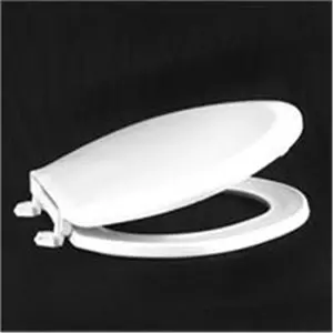 212 MAIN Elongated Economy Plastic Toilet Seat, Durable Plastic Construction Toilet Cover for Home Improvement Bathroom Fixtures, Toilet Hinge, Closed Front