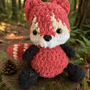 Crochet red panda
