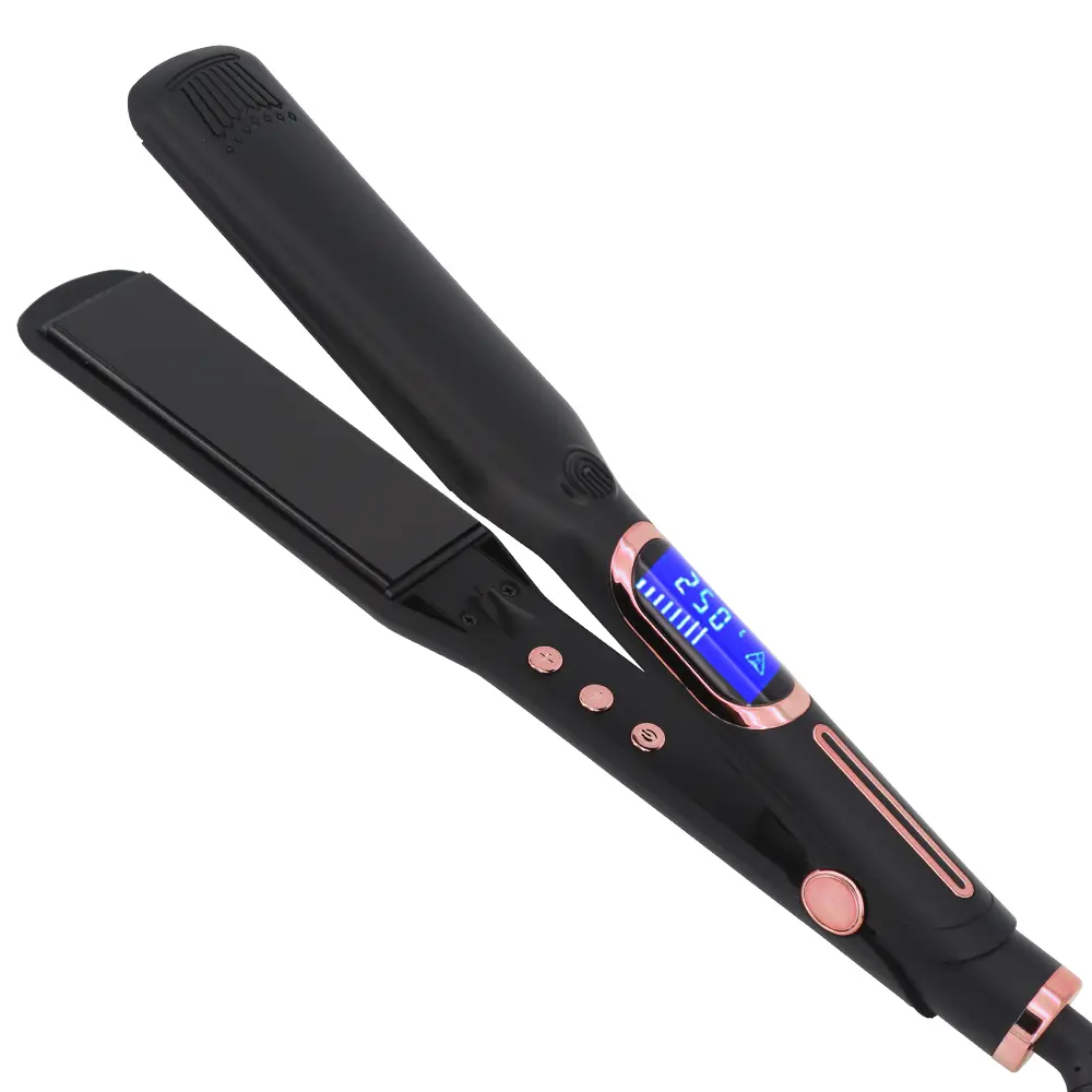 Hair Straightener Professional High Temperature Fast Heating 500℉ Wide Plate Salon Hair Flat Iron Dual Voltage
