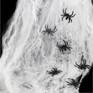 Halloween Spider Webs Decorations - 700sqft Halloween Stretch Spider Webs Indoor & Outdoor Spooky Webbing Decor, Super Stretch Cobwebs with 50 Fake Spiders for Halloween Decorations