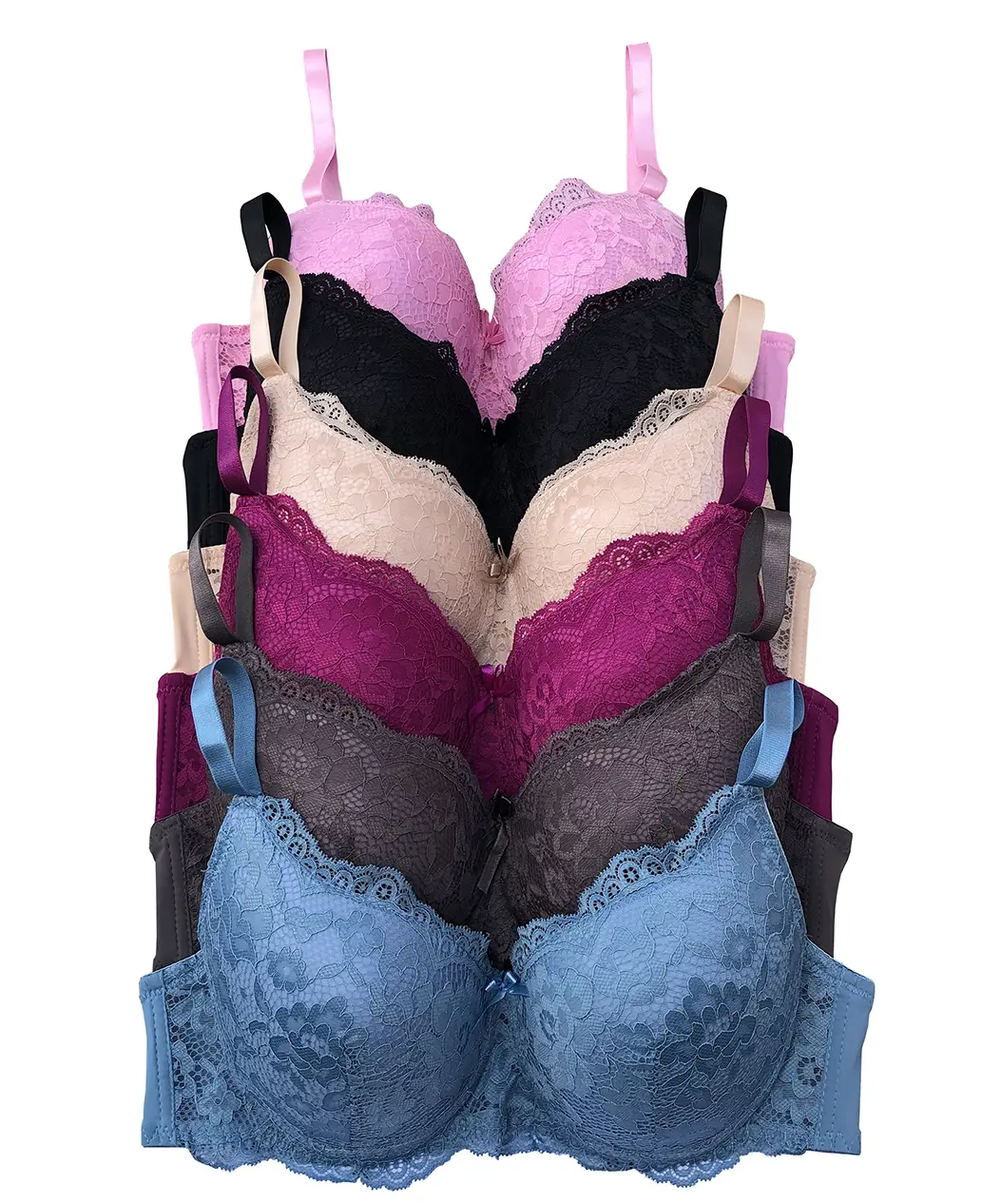 Women's 6 Packs Underwire Supportive Lace Bras