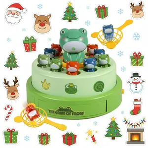 Bounce and Catch Frog Board Game Toy for Kids Popping Up Music Frog Educational Musical Christmas Birthday Gift