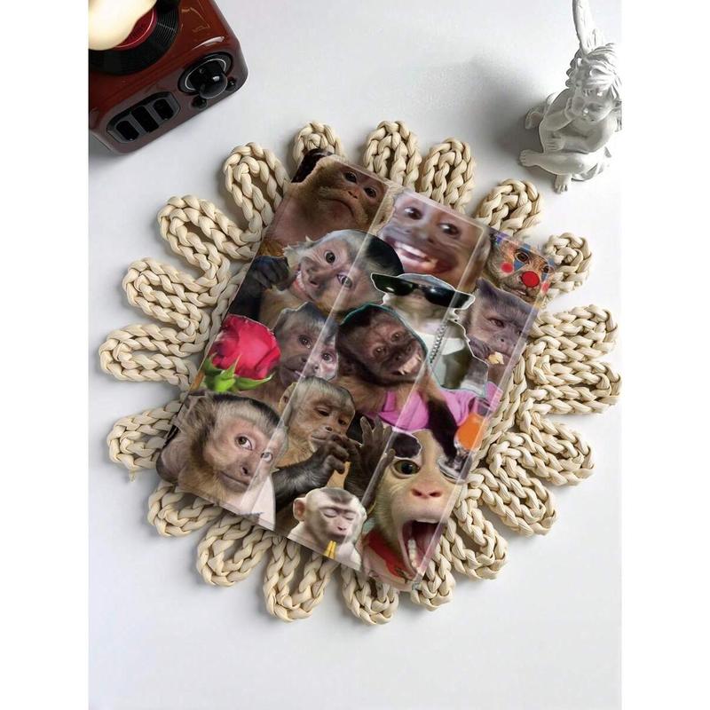 Monkey Funny Abstract Expression Patchwork Protective Case Compatible With IPad Air4/5 10.9inch, IPad 7/8/9/10.2inch, IPad 10th Gen, Compatible With Kindle Paperwhite 12th Gen 2024, Kindle (11th Generation) 2022 Release, Compatible With Samsung Galaxy Ta