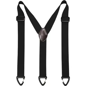 Unisex 15 Inch Y Style Belt Loop Suspenders with 3 Adjustable Hooks for Men Under Clothing Comfort Fit No Slip Elastic Waistband Support for Daily Wear Formal Outfits