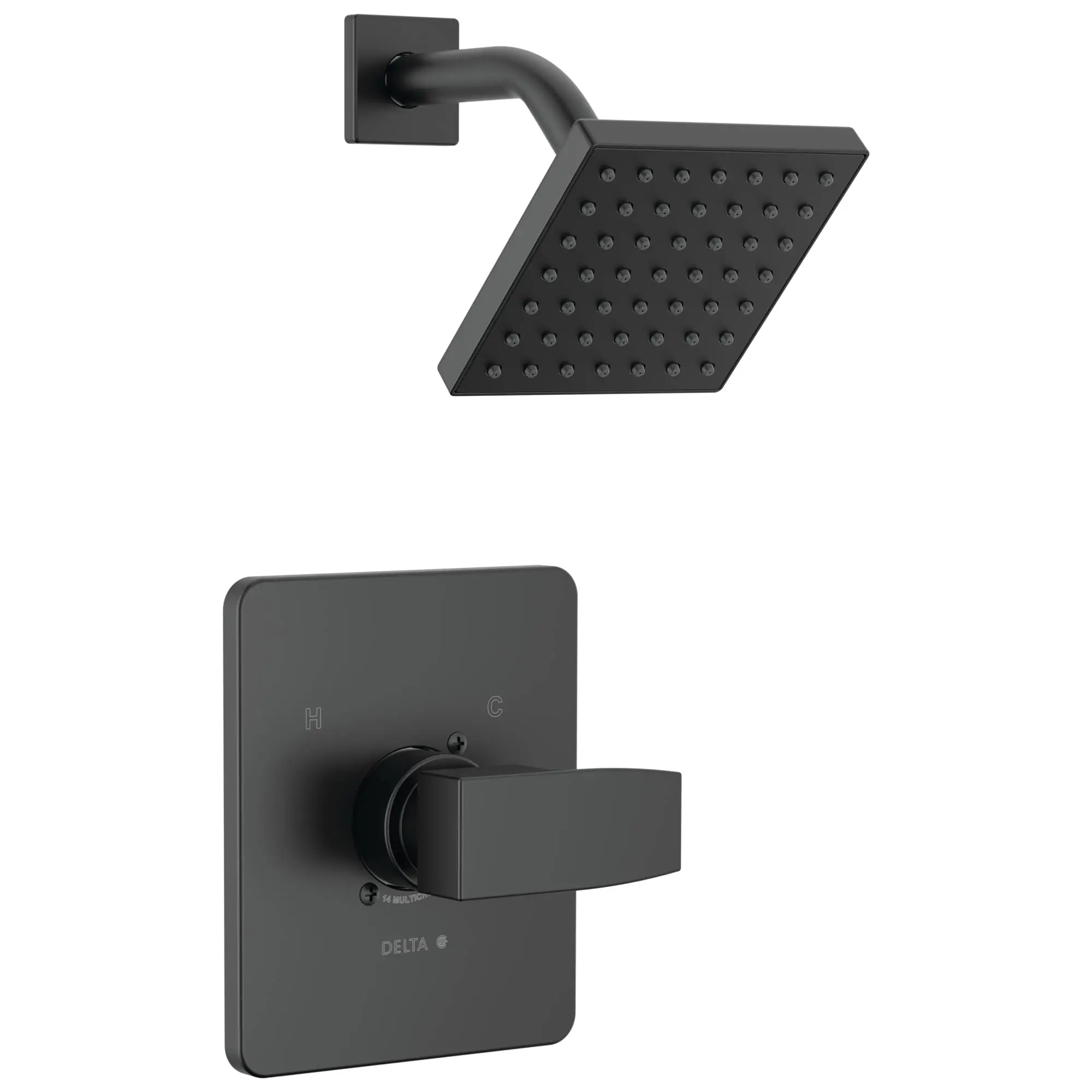 Black Shower Faucet, Shower Trim Kit with Single-Spray Touch-Clean Black Shower Head, Matte Black
