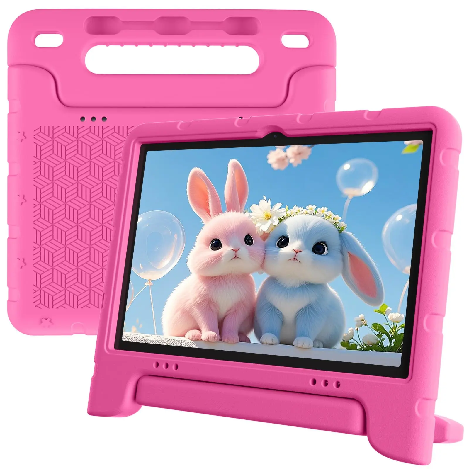 JUNINKE Kids Tablet Android 15 Tablet 10 inch Kids Tablets with Case Quad Core 64GB Dual Camera Parental Controls 2.4G WiFi Educational Tablets