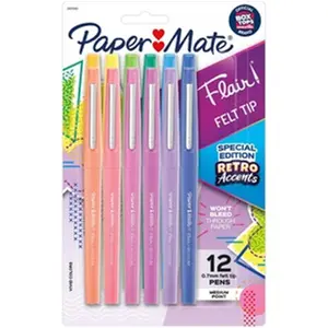 Paper Mate PAP2097886 Flair Medium Point Pens - Pack of 12