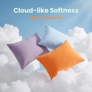 NTBAY 2-Pack Microfiber Mini Pillows - Soft & Portable Travel Pillows, Washable Small Bed Pillows for Kids, Pets, and Travel, 11x7" & 13x18", Set of 2