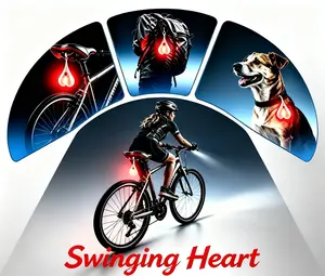 LED Glowing Pendant Bike Tail Light - Ultra-Bright, Waterproof Silicone Luminous Flashing Rear Light for Night Cycling, Household Outdoor Traffic Safety Lighting Accessories