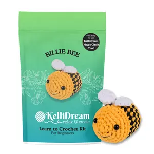 Learn to Crochet Kit Bee (Includes Blue Magic Circle Tool)