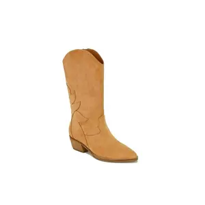 Cowboy Boot with Stacked Leather Heel