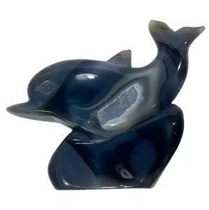 IG Crystal 1 Count Geode Agate Dolphin Crystal Healing Crystal Gem Reiki Healing Home Decor Crystal Jewelry Shop Pretty Crystals
