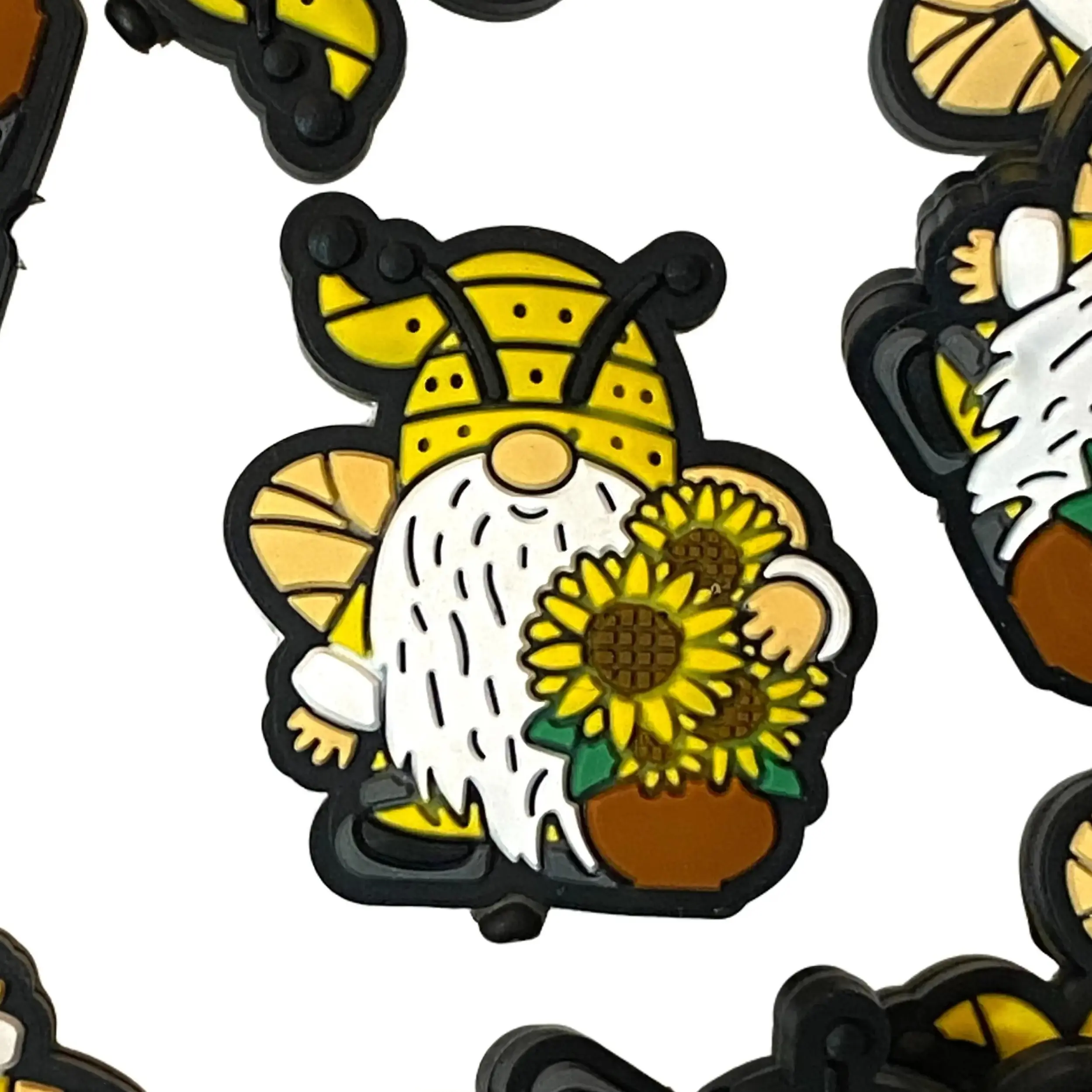 1pc Bumble Bee Gnome Silicone Focal Beads | Colorful Crafting & Beading Projects DIY Supplies Bees