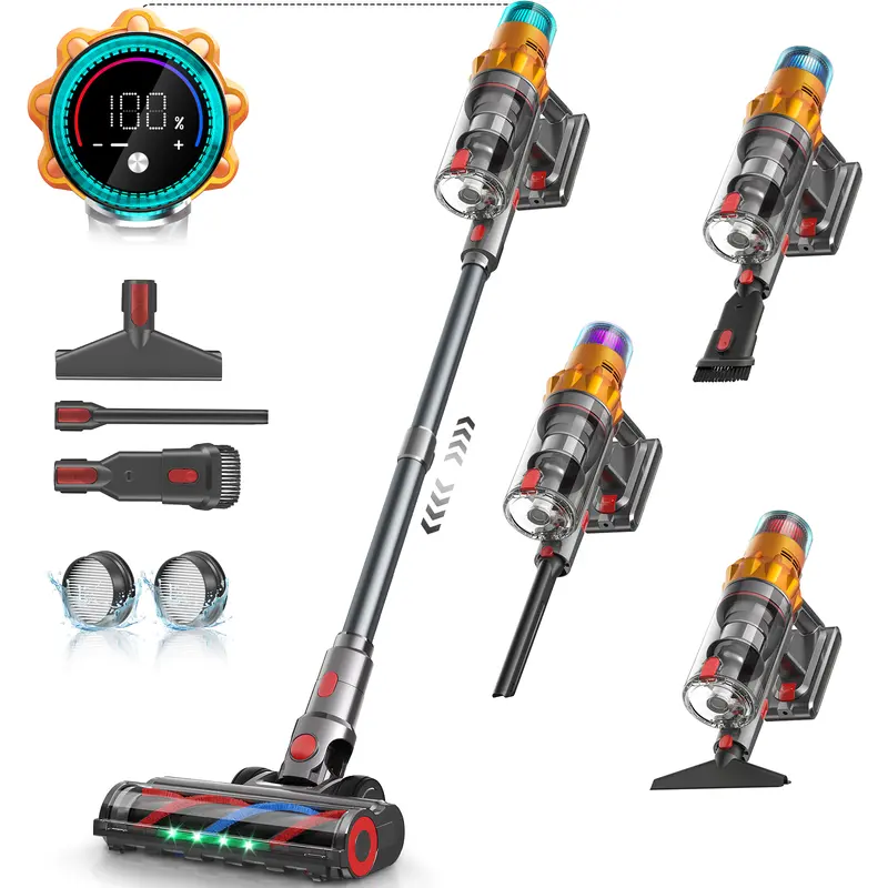 Belife S8 Cordless Vacuum Cleaner, 8-in-1/600W/48Kpa Powerful Suction, Up to 60mins Runtime, Self-Standing Cordless Stick Vacuum Cleaner, Lightweight Anti-Tangle Rechargeable Vacuum for Floor/Carpet/Pet Hair/Car,techvibes
