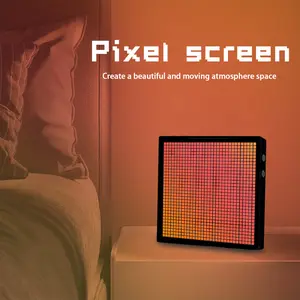 Pixel Display, APP Cellphone Control Display with 32 X 32 Programmable LED Screen for Home Decoration, Business Advertisement