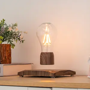 Levitating Bulb Lamp  Floating Magnetic LED Light for Desk Decor,Warm Light for Room & Office,360 Rotating Floating Desk Lamp，Unique Gift For Birthday