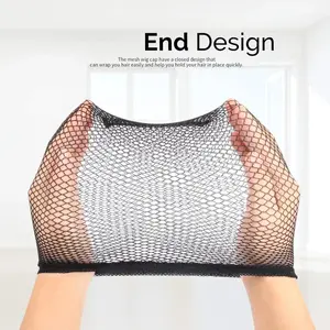 6PCS Wig Cap, 6PCS Black Mesh Wig Cap Net, Closed End Hair Mesh Net, Liner Weaving Caps for Women, Men, Kids, Wig Caps for Halloween, Cosplay Wig Installation Kit Wig Adhesive Spray