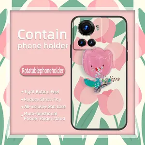 Cute Simplicity Phone Case For One Plus Ace 5G/1+ACE 5G/1+10R Fashion Design Dirt-resistant Glitter quicksand Back Cover Silicone drift sand phone lens protection Cartoon Durable