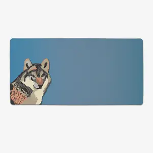 Pixel Wolf Extended Mousepad