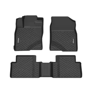 GARVEE Floor Mats Compatible with 2016-2021 Honda Civic Coupe/Sedan, 2017-2021 Honda Civic Hatchback Type R, TPE All Weather Custom Fit 1st & 2nd Row Floor Liner