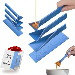 Multicolor Magnetic Measuring Spoons Set, Foldable & Versatile Cooking Tools, Ideal for BBQ, Baking, and Seasoning