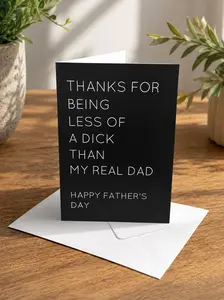 Step-Dad Fathers Day Card - Perfect Gift for Step-Dads, Funny gift, Ideal for Expressing Gratitude and Love, Celebrate Together