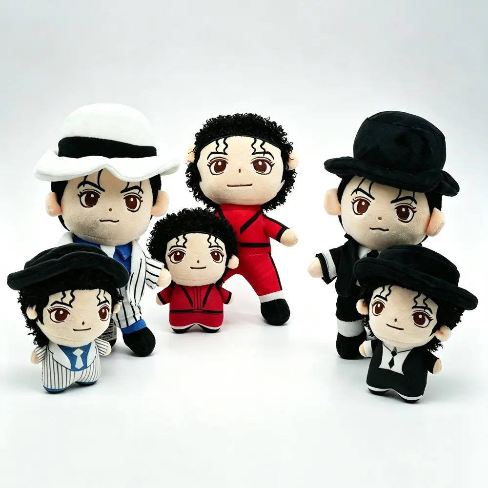 New Arrival Michael Jackson Plush Doll, Multiple Outfits & Sizes Collectible Stuffed Figure, Cute Cartoon Plush Toy Gift for Music Fans