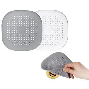 Shower Hair Catcher, 2 Count PortableDrainHair Stopper with Suction Cup, Rubber Cover Hair FilterforBathroom Kitchen, Home Goods, Household ltems