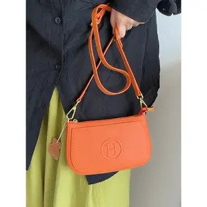 New High-End Underarm Bag, Top Layer Cowhide Shoulder Crossbody Bag, Fashion Women's Phone Bag, Stylish Handbag