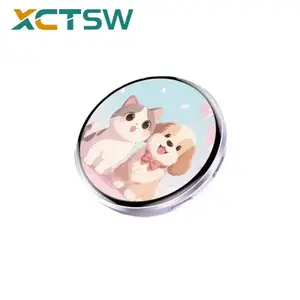 Smart Digital Badge with Dynamic Anime Display E87 Customizable Touch Screen Easy Clip Design Redefine Your Electronic Badge