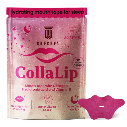 CHIPCHIPA Collagen Sleep Mouth Tape 30pcs | Hydrating Strips for Silent Nights