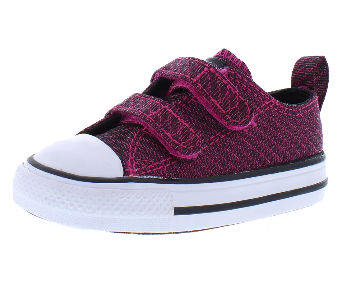 Converse Chuck Taylor All Star 2V Oxford Infant/Toddler Shoes, Casual Wear, Oxford Shape, Toddler Size, Unisex Infant, Prime Pink/White/Black