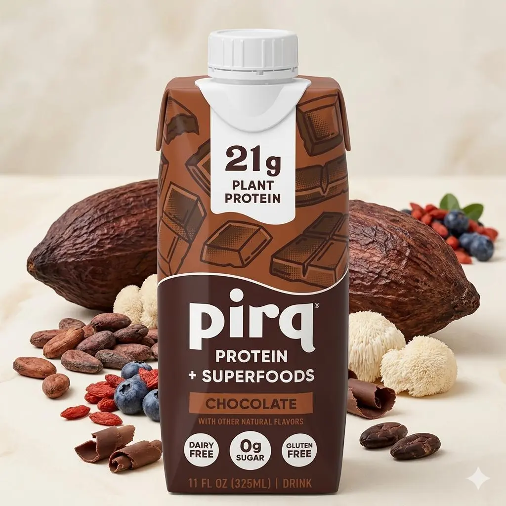 Pirq Decadent Chocolate Plant Protein Shake Dairy Free Ready to Drink ...