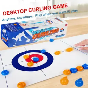 Table Top Shuffleboard & Curling Game Set, 1 Set Classic Board Game, Party Tabletop Games for Kids and Family, Portable Family Games for Indoor and Outdoor Fun, Strategy Board Games, Indoor Recreation Equipment