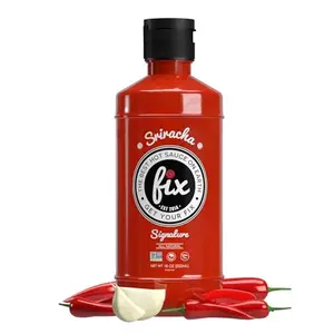 Fix Hot Sauce, Sriracha Sauce - Sriracha Chili Sauce, Organic Red Chili Peppers, Spicy & Bold Flavor, Non-GMO, Gourmet, Sriracha Sauce Hot, Great in Pho or Ramen - Signature Flavor, 18 Oz