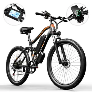 EDIKANI Electric Bike for Adults 27.5" 1500W Peak Ebike 19.2Ah Battery Max 32Mph Electric Mountain Bike with Full Suspension 80 Miles E Bicycle for Commuter