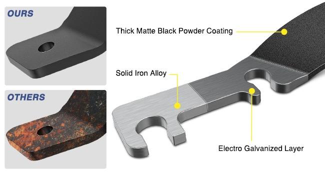 Nilight Ditch Light Brackets Hood Hinges Mount Bracket Kit for Auxiliary Offroad LED Pod Work Lighting on Toyota Tacoma 1995 1996 1997 1998 1999 2000 2001 2002 2003 2004