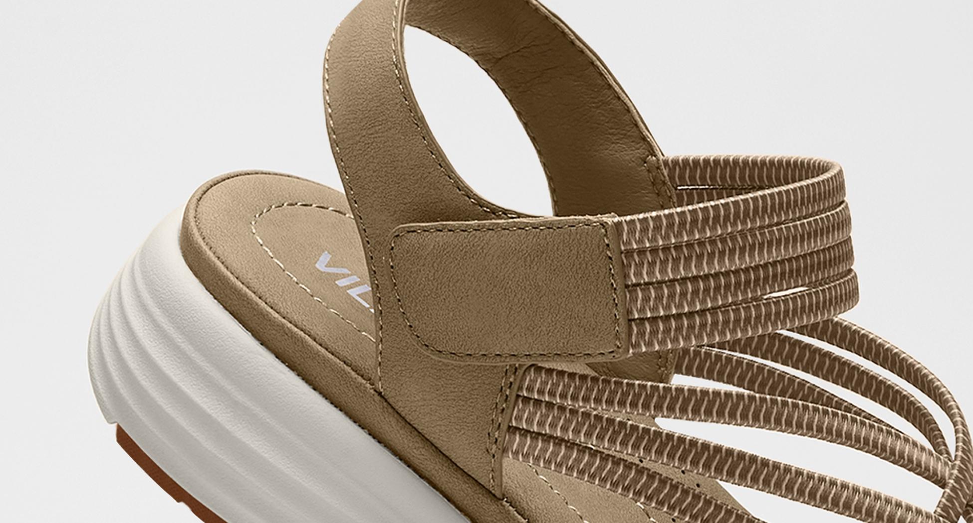 Vilanva Women's Comfortable Walking Sandals with Elastic Strap Light Weight Casual Summer Sandals for Trendy Footwear