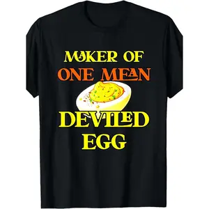Funny Womens Easter TShirt Best Deviled Eggs Maker Slogan Egg Graphic Casual Short Sleeve Black Top for Holiday Celebrations and Spring Occasions