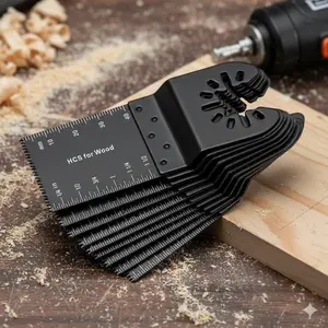 Industrial-Grade Oscillating Saw Blades Set 1/5/10pcs, High Carbon Steel, Multi-Purpose Tool for Wood, PVC, Renovation, Durable & Precise with Anti-Slip Design, Coarse Tooth 34mm Blades for DIY & Professional Use