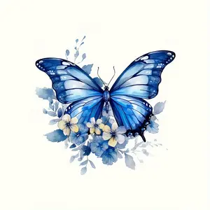 Blue Butterfly Pattern Car Sticker, Waterproof Car Decal, Decorative Sticker for Car, Motorcycle, Wall, Laptop, Refrigerator Glass, Sticker For Cars