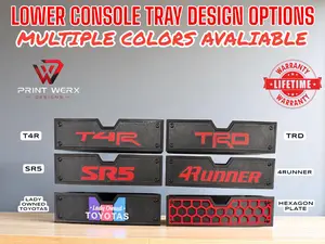 Lower Console Drawer with Changeable Face Plates for 2014-2024 Toyota 4Runner 5th gen