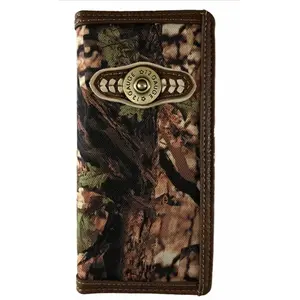Bullet Mens Wallet Texas Western Bifold W034-56 Camo Brown